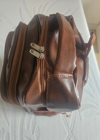 Kahverengi Tokalı Erkek Sırt Çantası - Görsel 4