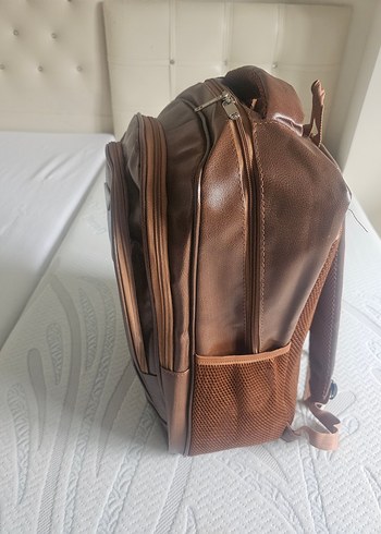 Kahverengi Tokalı Erkek Sırt Çantası - Görsel 8