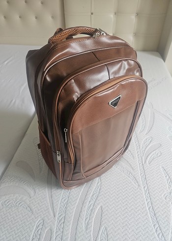 Kahverengi Tokalı Erkek Sırt Çantası - Görsel 7