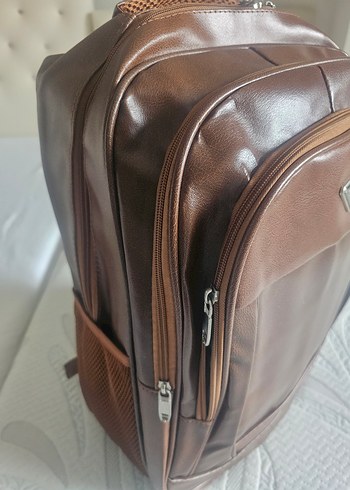 Kahverengi Tokalı Erkek Sırt Çantası - Görsel 6