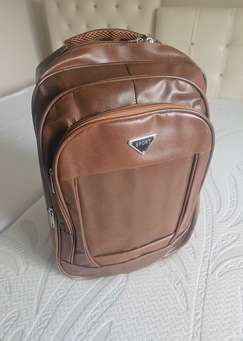 Kahverengi Tokalı Erkek Sırt Çantası - Görsel 11
