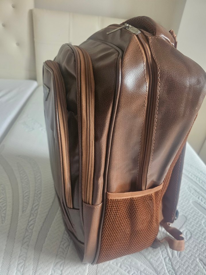 Kahverengi Tokalı Erkek Sırt Çantası - Görsel 5