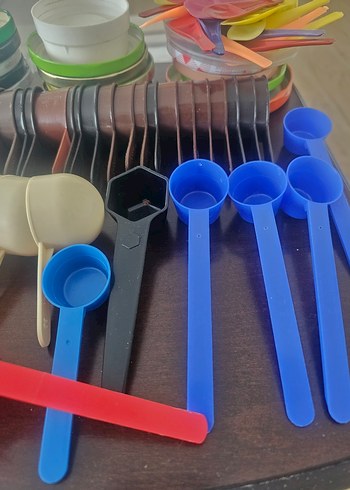 Renkli Plastik Mutfak Ölçü Kaşıkları Seti - Görsel 12