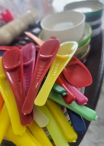 Renkli Plastik Mutfak Ölçü Kaşıkları Seti - Görsel 3