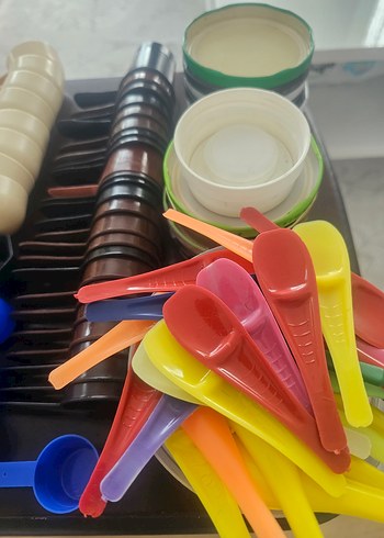 Renkli Plastik Mutfak Ölçü Kaşıkları Seti - Görsel 2