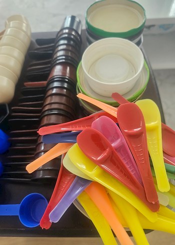 Renkli Plastik Mutfak Ölçü Kaşıkları Seti - Görsel 18