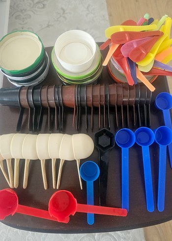 Renkli Plastik Mutfak Ölçü Kaşıkları Seti - Görsel 20