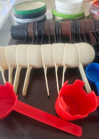 Renkli Plastik Mutfak Ölçü Kaşıkları Seti - Görsel 10