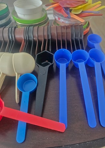 Renkli Plastik Mutfak Ölçü Kaşıkları Seti - Görsel 19