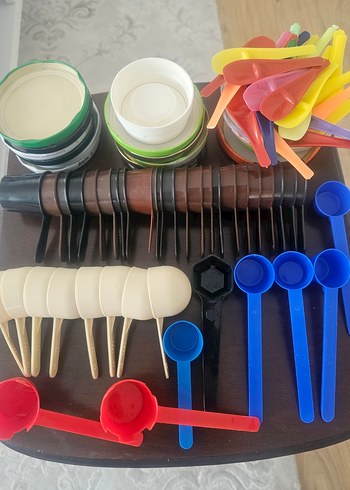 Renkli Plastik Mutfak Ölçü Kaşıkları Seti - Görsel 11