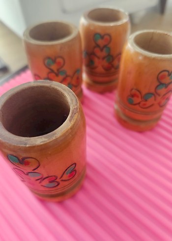 Renkli Desenli Ahşap baharat takımı - Görsel 8