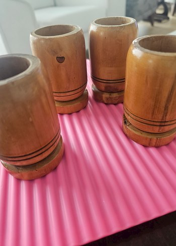 Renkli Desenli Ahşap baharat takımı - Görsel 11