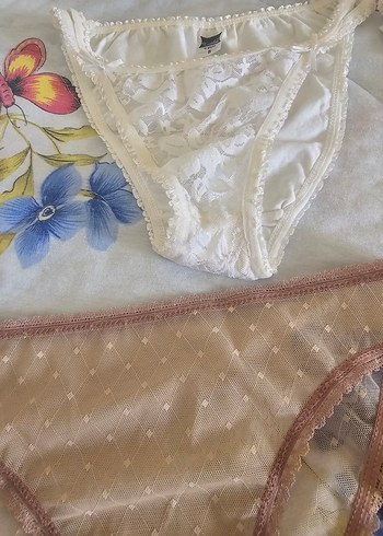 m Beden beyaz Renk Zebra Desenli Midi Kadın İç Çamaşırı