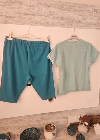 xl Beden penye kısa pijama takımı