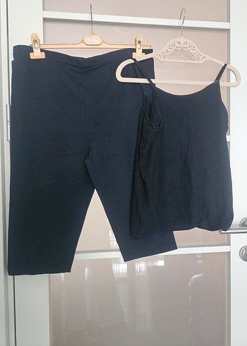 Siyah Pamuklu Mini Hamile Şortu - Görsel 8