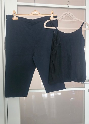 Siyah Pamuklu Mini Hamile Şortu - Görsel 7