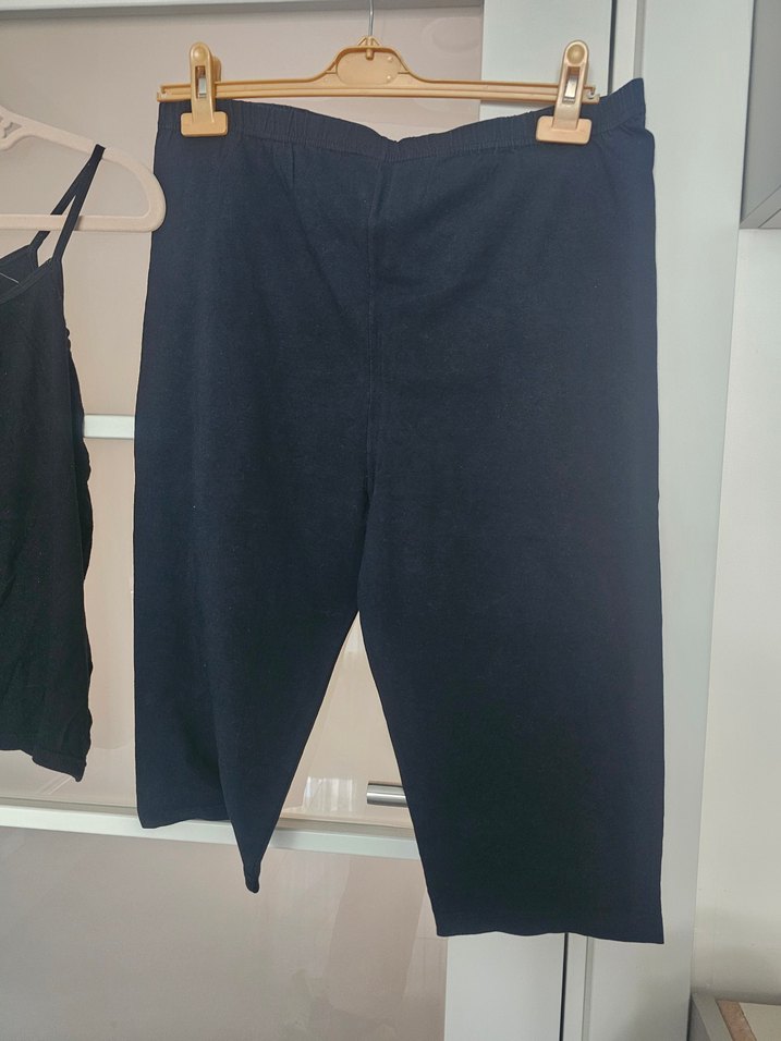 Siyah Pamuklu Mini Hamile Şortu - Görsel 3