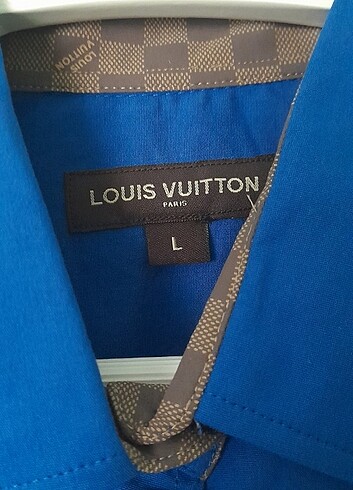 l Beden mavi Renk Louis vuıtton uzun kollu mavi gömlek