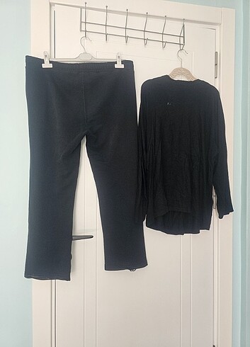 Lcwaikiki pijama ve penye üst siyah - Görsel 3