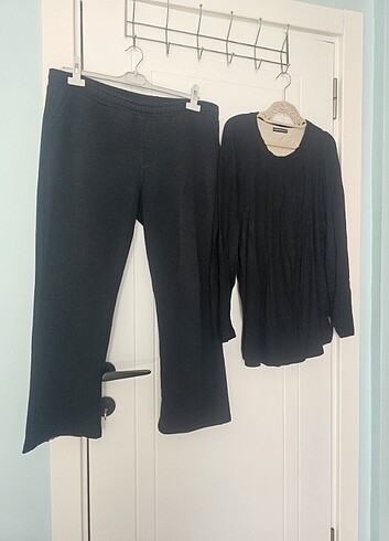 Lcwaikiki pijama ve penye üst siyah - Görsel 4