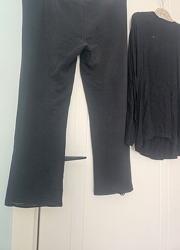Lcwaikiki pijama ve penye üst siyah - Görsel 7