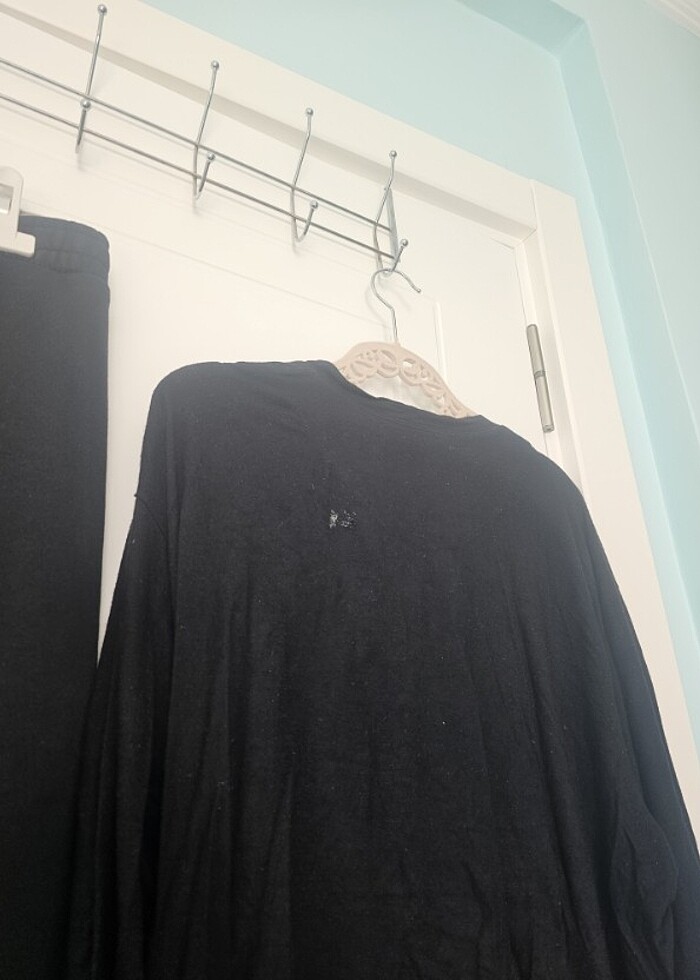 Lcwaikiki pijama  ve penye  üst  siyah - Görsel 5