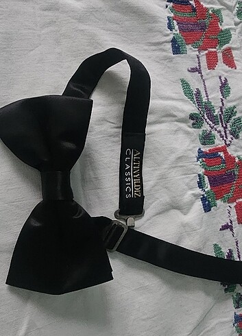 Altın yıldız klasik  papyon  yeni - Görsel 2