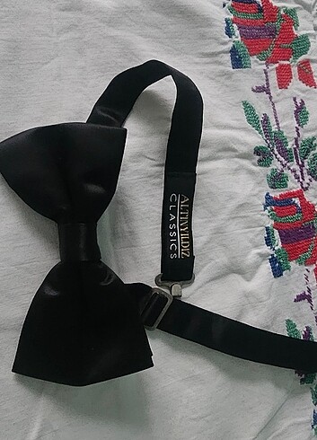 Altın yıldız klasik  papyon  yeni - Görsel 8