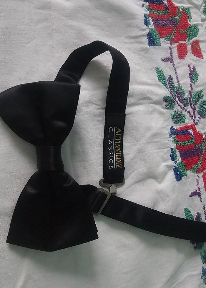 Altın yıldız klasik  papyon  yeni - Görsel 3