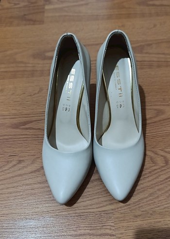 Diger Krem Stiletto Topuklu Kadın Ayakkabı