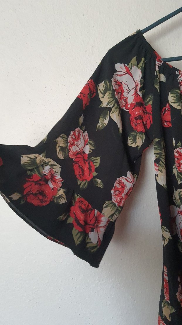 Bohem Çiçek Desenli Uzun Kollu Kadın Bluz - Görsel 2