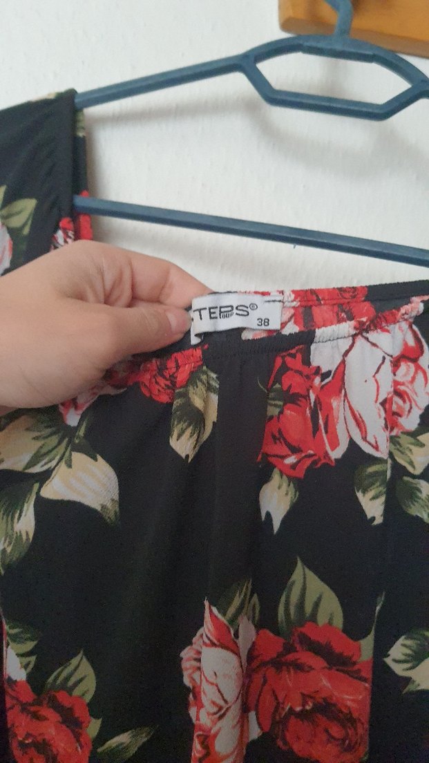 Bohem Çiçek Desenli Uzun Kollu Kadın Bluz - Görsel 3