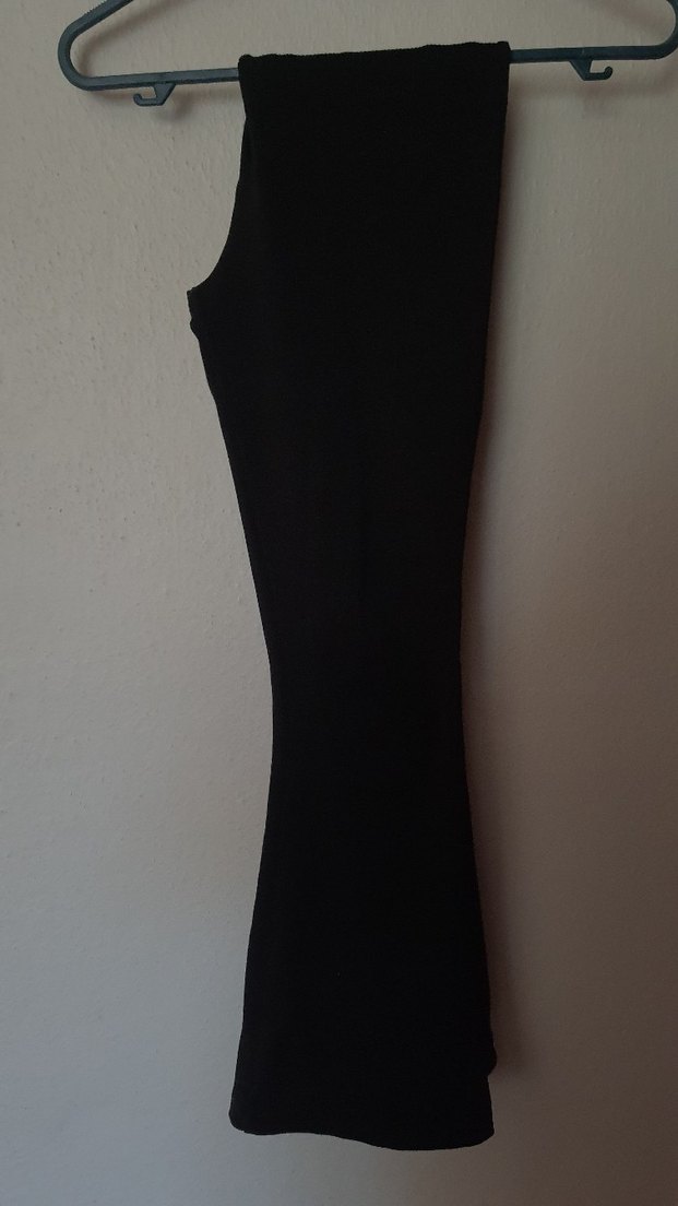 Siyah Kadın İspanyol Tayt - Görsel 3