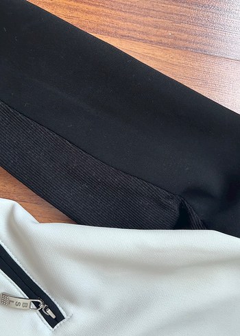 Zarif Siyah Beyaz Kadın Ceket - Görsel 2