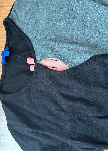 Siyah Uzun Kollu kazak - Görsel 3