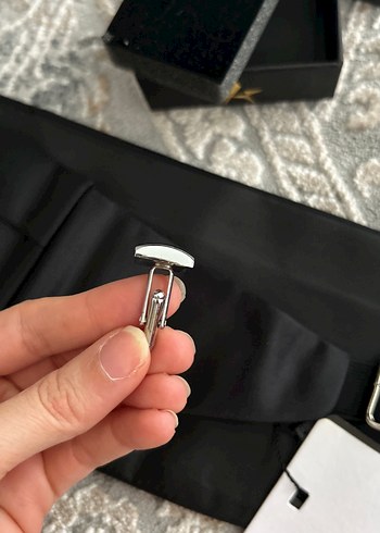 Klasik Siyah Desenli Erkek Papyon kuşak - Görsel 2