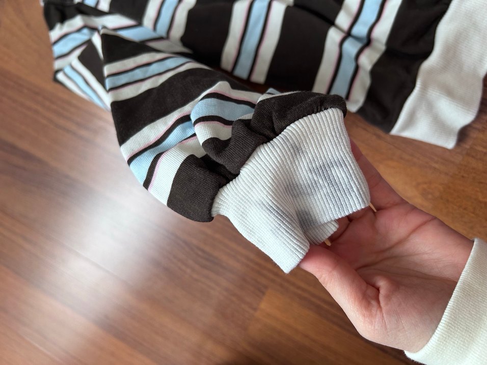 Çok Renkli Çizgili Uzun Kollu Polo Tişört - Görsel 4