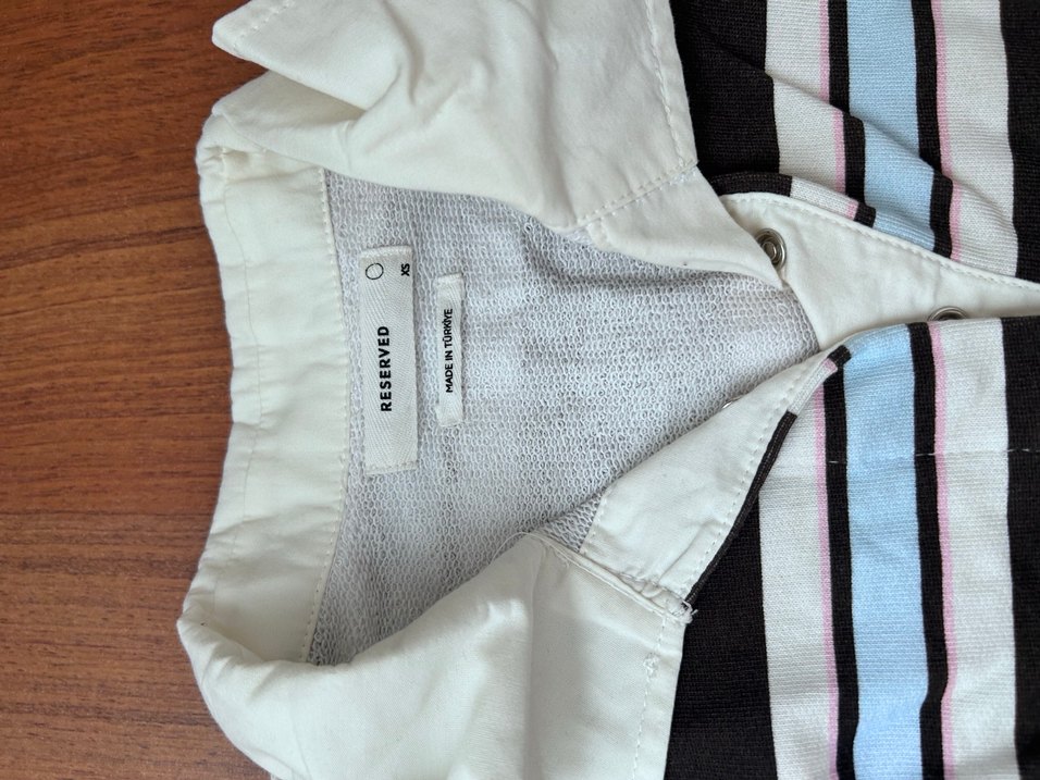 Çok Renkli Çizgili Uzun Kollu Polo Tişört - Görsel 2