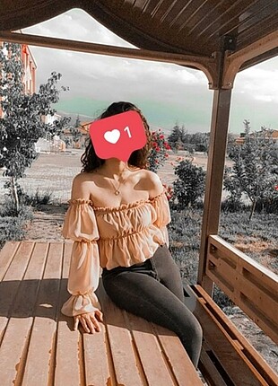 Madonna yaka şifon bluz