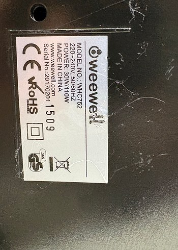 weewell Beyaz Hava Temizleyici ve Nemlendirici - Görsel 8