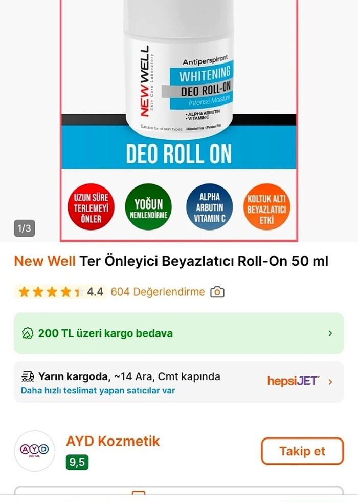 New Well Beyazlatıcı Roll-On 50 ml - Görsel 5