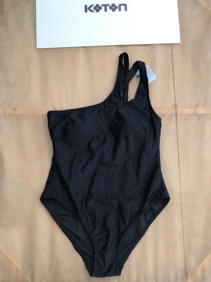 Kadın Siyah Askılı Fitted Mayo koton 38 beden etiketli - Görsel 3