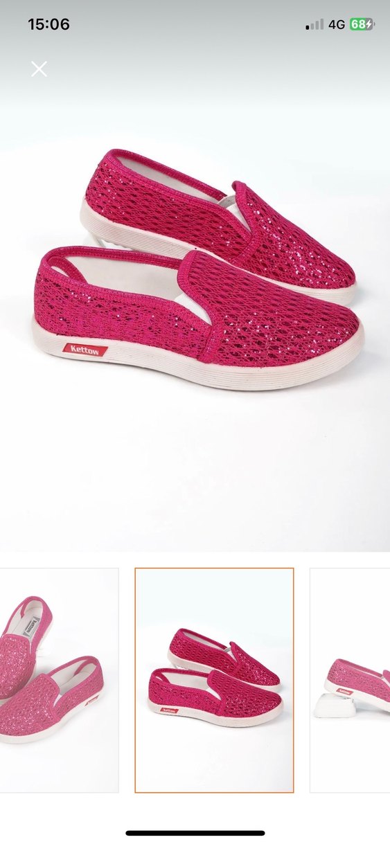 Pembe Kız çocuk Babet Ayakkabı 33 numara sıfır - Görsel 2