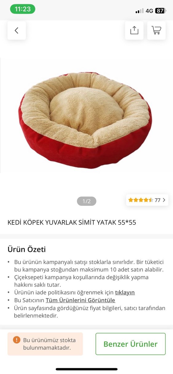 Kedi Yatağı sıfır ürün - Görsel 3