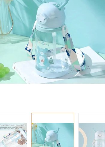 Renkli Çocuk Termos Şişesi - Geyik Tasarımlı sıfır suluk - Görsel 4