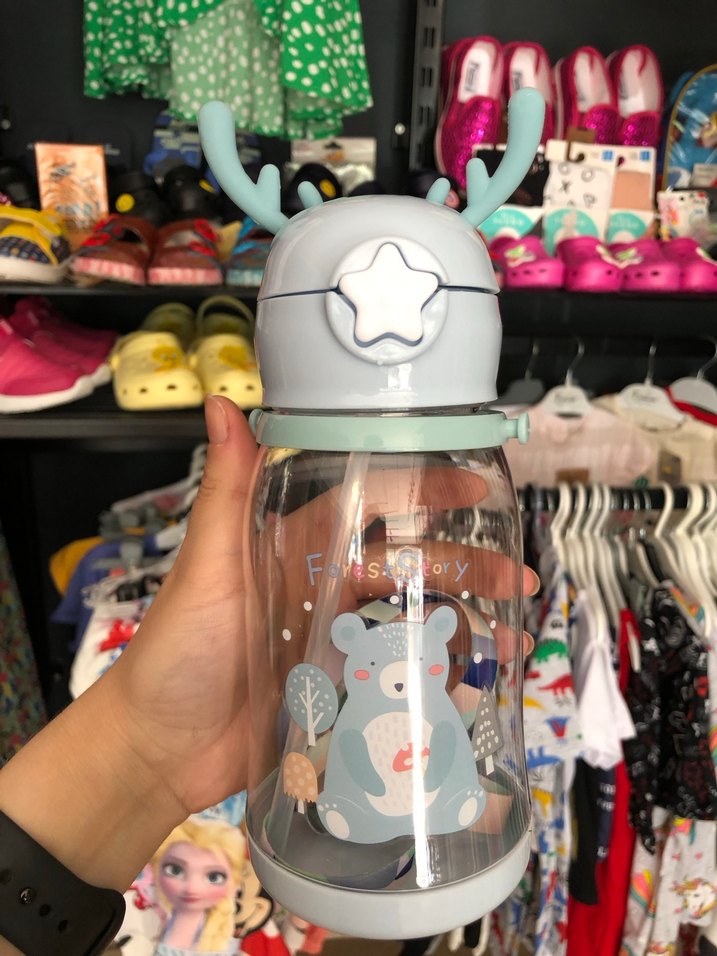 Renkli Çocuk Termos Şişesi - Geyik Tasarımlı sıfır suluk - Görsel 2