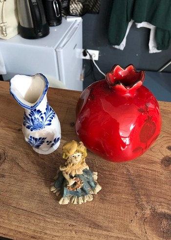 Kırmızı Nar Biblo ve Figür vazo bebek 3 adet - Görsel 6