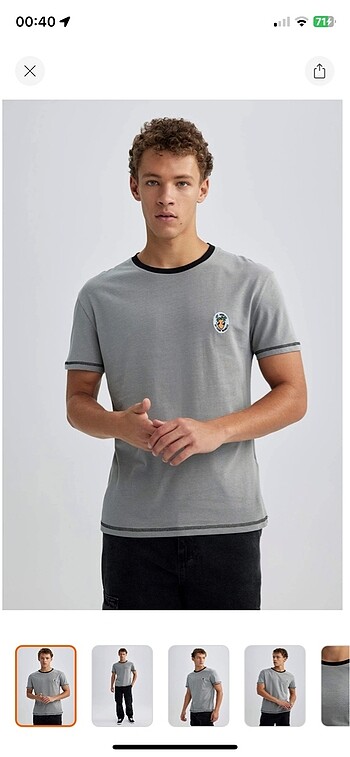 Defacto s beden tshirt erkek etiketli