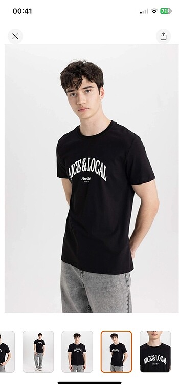 l Beden siyah Renk Defacto L beden erkek tshirt etiketli