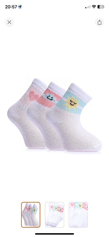 3 lü çocuk corap set etiketli 6-12 ay